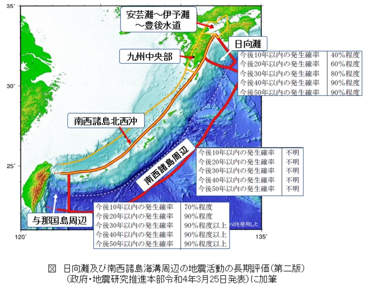 その34.　西日本の地震の長期予測①
